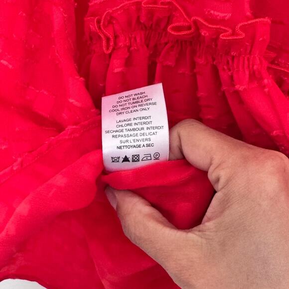 IRO Ragnhild Swing Textured Babydoll Tank in Red/Orange Size 6 / 36 - Picture 6 of 6